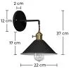 Wandlampe - Vintage-Design - Curie image 7