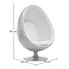 Ei-Design-Sessel - In Stoff bezogen - Eny image 7