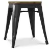 Hocker im Industriedesign - Holz & Stahl - 45cm -Stylix image 7
