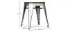 Hocker im Industriedesign - Holz & Stahl - 45cm -Stylix image 7