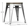 Hocker im Industriedesign - Holz & Stahl - 45cm -Stylix image 7