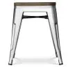 Hocker im Industriedesign - Holz & Stahl - 45cm -Stylix image 7