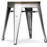 Hocker im Industriedesign - Holz & Stahl - 45cm -Stylix image 7