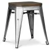 Hocker im Industriedesign - Holz & Stahl - 45cm -Stylix image 7