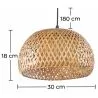 Bambus-Deckenlampe - Pendelleuchte im Boho-Bali-Design - Talli image 7