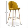 Gepolsterter Hocker aus Stoff - skandinavisches Design - 76cm - Evelyne image 7