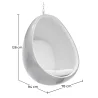 Hängender Ei-Design-Sessel - Bezogen mit Stoff - Eny image 7