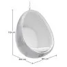 Hängender Ei-Design-Sessel - Bezogen mit Stoff - Eny image 7