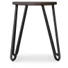 Runder Barhocker - Industriedesign - Holz & Stahl - 43cm - Hairpin image 7