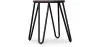 Runder Barhocker - Industriedesign - Holz & Stahl - 43cm - Hairpin image 7