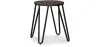 Runder Barhocker - Industriedesign - Holz & Stahl - 43cm - Hairpin image 7