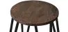 Runder Barhocker - Industriedesign - Holz & Stahl - 43cm - Hairpin image 7
