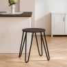 Runder Barhocker - Industriedesign - Holz & Stahl - 43cm - Hairpin image 7