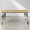 Rechteckiger Esstisch - Industriestil - Holz und Metall - 150 cm - Hairpin image 7