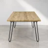 Rechteckiger Esstisch - Industriestil - Holz und Metall - 150 cm - Hairpin image 7