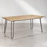 Rechteckiger Esstisch - Industriestil - Holz und Metall - 150 cm - Hairpin image 7
