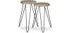 Set aus 2 Beistelltischen - Industriedesign - Holz und Metall - Hairpin image 7