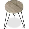Set aus 2 Beistelltischen - Industriedesign - Holz und Metall - Hairpin image 7