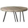 Set aus 2 Beistelltischen - Industriedesign - Holz und Metall - Hairpin image 7