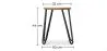 Runder Barhocker - Industriedesign - Holz & Stahl - 44cm - Hairpin image 7