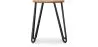 Runder Barhocker - Industriedesign - Holz & Stahl - 44cm - Hairpin image 7