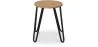 Runder Barhocker - Industriedesign - Holz & Stahl - 44cm - Hairpin image 7