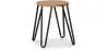 Runder Barhocker - Industriedesign - Holz & Stahl - 44cm - Hairpin image 7