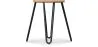 Runder Barhocker - Industriedesign - Holz & Stahl - 44cm - Hairpin image 7
