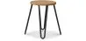 Runder Barhocker - Industriedesign - Holz & Stahl - 44cm - Hairpin image 7