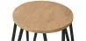 Runder Barhocker - Industriedesign - Holz & Stahl - 44cm - Hairpin image 7