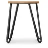 Runder Barhocker - Industriedesign - Holz & Stahl - 44cm - Hairpin image 7