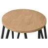 Runder Barhocker - Industriedesign - Holz & Stahl - 44cm - Hairpin image 7