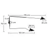 Schreibtischlampe - Wandleuchte - 2 Arme Schwarz - George image 7