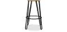 Runder Hocker - Industriedesign - Holz & Metall - 66cm - Hairpin image 7