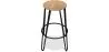 Runder Hocker - Industriedesign - Holz & Metall - 66cm - Hairpin image 7