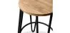 Runder Hocker - Industriedesign - Holz & Metall - 66cm - Hairpin image 7