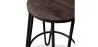Runder Hocker - Industriedesign - Holz & Metall - 66cm - Hairpin image 7