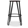Runder Hocker - Industriedesign - Holz & Metall - 66cm - Hairpin image 7