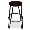 Runder Hocker - Industriedesign - Holz & Metall - 66cm - Hairpin image 7