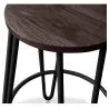 Runder Hocker - Industriedesign - Holz & Metall - 66cm - Hairpin image 7