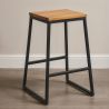 Barhocker im Industriedesign - Holz & Metall - 60cm - Big Boy image 7