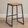 Barhocker im Industriedesign - Holz & Metall - 60cm - Big Boy image 7