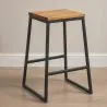 Barhocker im Industriedesign - Holz & Metall - 60cm - Big Boy image 7