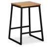 Barhocker im Industriedesign - Holz & Metall - 60cm - Big Boy image 7
