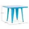 Quadratischer Kindertisch - Industrial - Metall - 60cm - Stylix image 7