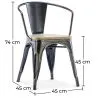 Esszimmerstuhl mit Armlehnen - Holz & Stahl - Stylix image 7