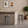 Barhocker - Industriedesign - Stahl & Holz - 76cm - Stylix image 7