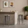 Barhocker - Industriedesign - Stahl & Holz - 76cm - Stylix image 7
