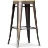 Barhocker - Industriedesign - Stahl & Holz - 76cm - Stylix image 7