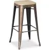 Barhocker - Industriedesign - Stahl & Holz - 76cm - Stylix image 7